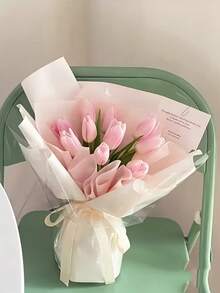 [Waterproof Paper] 38pcs Waterproof Floral Packaging Paper | Non-Woven Lining Paper, Solid Color Gift Wrapping Paper, Milk Paper For Extracting Flowers - Multicolor - View 4