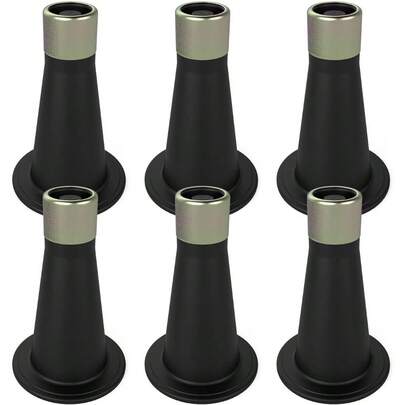 Set Of 6 Bed Frame Risers - Replacement Feet To Prevent Sliding, Fits Standard Bed Foot