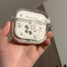 机场耳机保护套，蓝牙耳机保护套，TPU外壳耳机保护套，兼容苹果，采用耐用保护壳和防刮设计，无线耳机配件，3D雪花图案保护套 - 彩色 - 查看 11