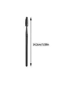 6pcs/10pcs/25pcs Black Long Handle Spiral Curling Eyelash Comb, Reusable Plastic Handle Thick Eyelash Extension Brush, Multifunctional Eyebrow Makeup Brush Tool - Black - View 8