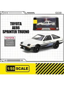 C C A 1:64 Alloy Car Model Simulation Racing Car Collection With Acrylic Cover + Base, Small-Scale Car , ,  Gifts For Boys - 1:64 Toyota AE86 - View 1
