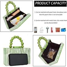 Gets Acrylic Clutch Bag,Acrylic Purse Evening Clutch Marble Handbag Women's Crossbody With Pearl Chain Formal Wedding Prom Party - 淺綠色 - 查看 5