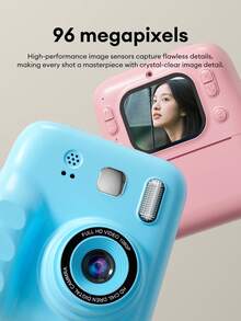 Lenovo DY34 Instant Camera With Built-In Music MP3, 8X Zoom 1080P Video, 1300mAh Battery, 32GB SD Card, High-Definition Photography With Multiple Effects, Suitable As A Casual Camera For Holidays, New Year, Birthday Gifts - Hồng - Xem 6