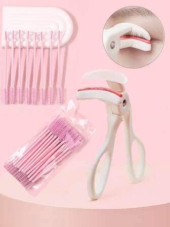 1 set 1-pack engångsögonfransböjare med dubbel ände och 1 vidvinkelögonfransböjare, dubbeländig ögonfransböjare, implantationstransplantationsögonfransborste, ögonfransborste, ögonfranskam, miniögonfranskam, engångsögonfransböjare med vidvinkel utan gränser, ett naturligt och långvarigt verktyg för böjning och formning, ögonfransklippare, vidvinkelböjning, långvarig formning, lösögonfransar för nybörjare och nybörjare. Solrosögonbrynstrimmerverktyg