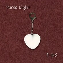 1pc Rechargeable Keychain Light, Heart And Round Shapes, Compact And Convenient, For Handbag, Gift Bag Decor, Suitable For Home, Office Or Travel, Can Be Used As Holiday, Birthday, Housewarming, Wedding Gift