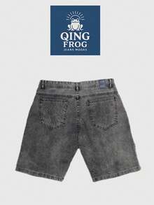 Men's Denim Shorts Without Stretch, Ideal For Those Who Like Comfort And Freedom. Simple Style, Comfortable And Goes With Everything. - Pendek-cinza- - View 3