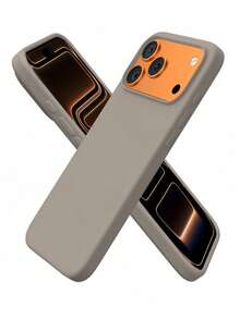 Compatible With IPhone 17 17 Air 17 Pro 17 Pro Max Case Liquid Silicone 3 Layers Full Covered Soft Gel Rubber Phone Case,Shockproof Protective Cover With Anti-Scratch Microfiber Lining For IPhone 13 11 16 Pro Max 15 14 Plus 12 Mini XS Max 7 8 Plus - Titanium Primary Color - View 2