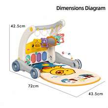2-In-1 Baby Walker And Activity Gym - Extra Large Thick Multifunctional Early Education Toy With Lights And Music, Suitable For 6-18 Months Toddlers Learning To Walk - Multicolor - View 4