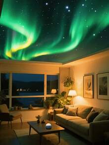 1 Stück Aurora Nachtlichtstreifen mit Fernbedienung - USB betrieben, Raumbeleuchtung, RGB Heim-Dekorationslampe, ideal für Raumdekoration und Geschenke zu Feiertagen - farbiges Licht - Übersicht 3