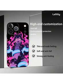 F-Fire F-Compatible con funda de teléfono de anime compatible con 17 16 15 14 13 12 11 Pro Xs Max Mini XR X Plus, funda negra mate suave, compatible con funda  17 pro max, funda  17 pro, funda  17, funda  16, funda  16 pro max, funda  15 - Z5 - Ver 5