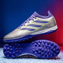 Lightweight, Non-Slip Football Shoes, Soccer Shoes Training Shoes - Silver - View 1