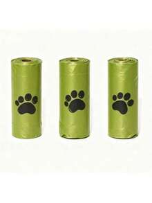 1/3/10/36 Rolls, Thickened And Scented, Extra Thick Pet Trash Bags, Dog Poop Trash Bags, Poop Trash Bags, Dog Trash Bags, Pet Trash Bags, Trash Can Trash Bags, Pet Poop Collection Trash Bags, Dog Poop Bags, Leak-Proof, Easy To Clean, With Cute Paw Print Design, Suitable For Puppies And Kittens. Buy 36 Rolls And Get A Dispenser Free. - Lime Green - View 11