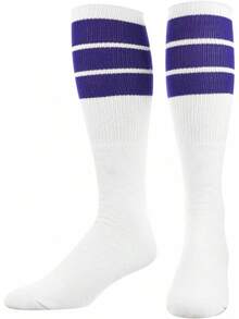 Calcetines de tubo retro de tres rayas TCK - Verde Kelly - Ver 1