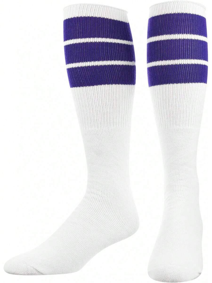 Calcetines de tubo retro de tres rayas TCK - Verde Kelly - Ver 1