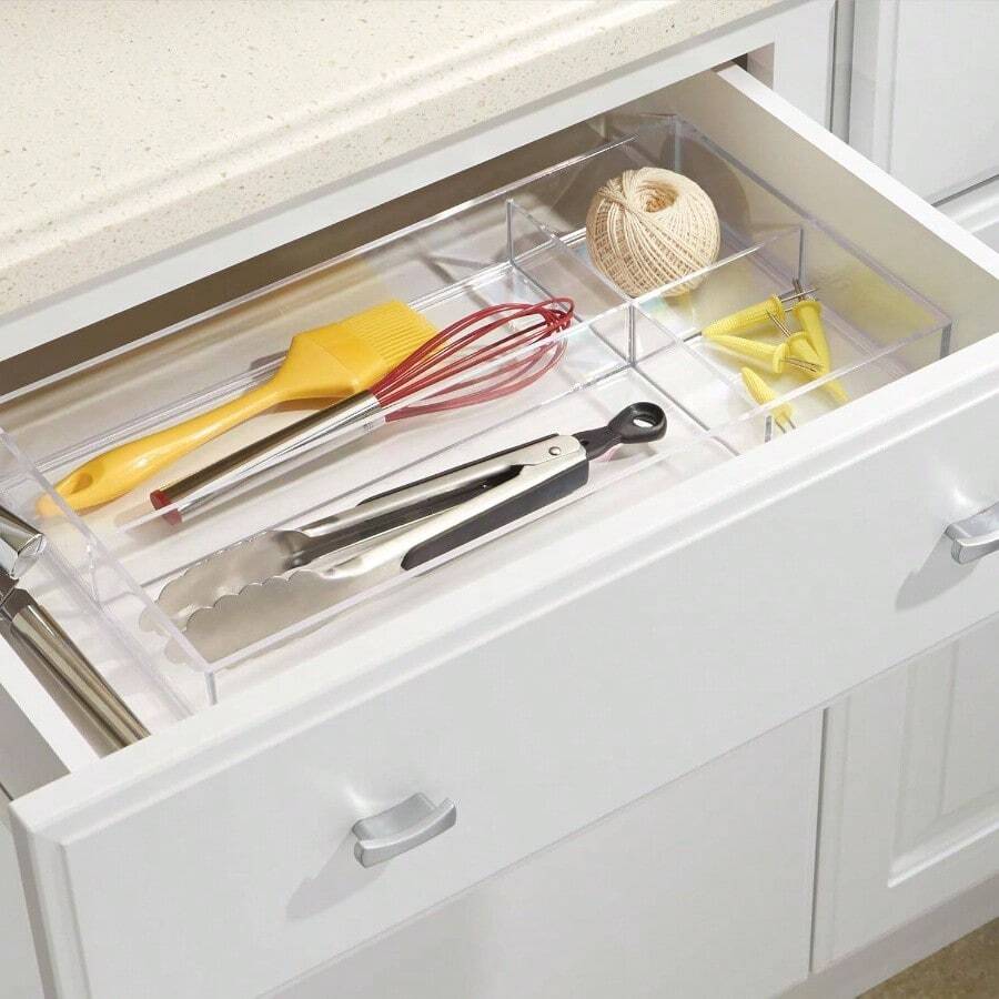 40850 Clarity Cosmetic Drawer Organizer Vanity Cabinet to Hold, Products, 8x 16x 2 - 4 compartimentos - Ver 1