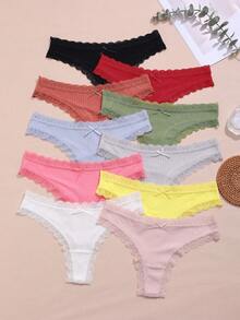 10pcs Women's Multicolor Fashion Comfortable Panties - Multicolor - View 5