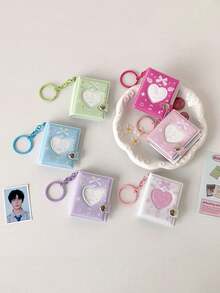 1pc Mini Portable Photo Card Holder, Cute Cartoon Bowknot 2 Inch Photo Album, Book/Kpop Idol Photo Album - Multicolor - View 8