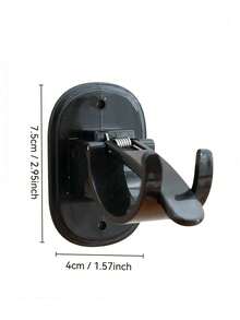 2/4 piezas Soportes para barras de cortina sin taladro, soportes para barras de cortina autoadhesivos mejorados, ganchos decorativos para el hogar, ganchos ajustables universales para barras de cortina sin clavos, adecuados para baño, dormitorio, sala de estar, cocina, instalación sin taladro, soportes minimalistas, diseño contemporáneo, montaje adhesivo, soportes ligeros, barras montadas en la pared, regalo de decoración del Día de San Valentín - Negro - Ver 11