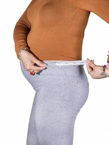 Soporte para Etapa de Embarazo leggins - Gris Claro - Ver 3