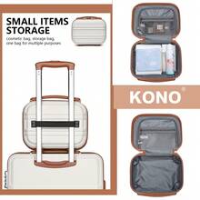Lightweight 2 Piece Cabin Suitcase Set 20 Inch Carry On Luggage With Vanity Case ABS PC Hard Shell Spinner Wheels TSA Lock YKK Zipper For Travel - Milky - View 10