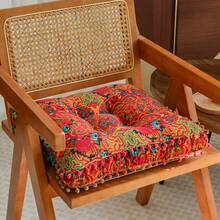 Bohemian-Style Round Meditation Cushions, Backrests, Seat Cushions, And Futons Are Thick, Soft, And Comfortable. Moroccan-Style Floor Cushions Are Also Available, Suitable For Living Rooms, Bedrooms, And Offices As Multi-Functional Home Decor. - Multicolor - View 16