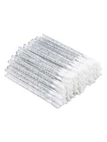50PCS,Lip Brush,Disposable Lip Brush Lipstick Gloss Applicator Cosmetic Cotton Wand Micro Cleaning Brush ,Eyelash Extension Tool,Can Be Used To Apply Lipstick/Lipgloss/Nail Polish/Concealer/Eye Makeup, Also Can Be Used As Cleaning Swabs