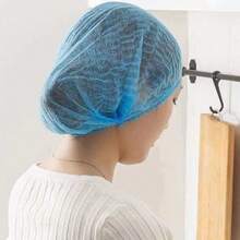 50/100 chiếc Mũ đầu bếp dùng một lần, Mũ đầu bếp co giãn, thoáng khí thoải mái có lưng lưới, Bọc đầu chống bụi khi nấu ăn và chuẩn bị thực phẩm, Mũ đầu bếp dùng một lần dày, thoáng khí - Nhiều màu - Xem 5