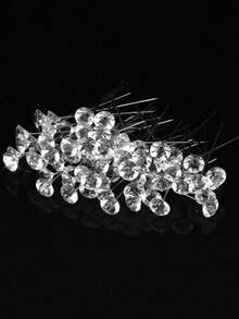 4/50/100pcs Rhinestone Flower Stamens, Suitable For Wedding Decoration, Valentine's Day Flowers, Mother's Day, Graduation Season, Back To School Season, Birthday Party And Other Floral Decorations - Multicolor - View 3