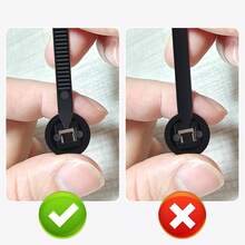 50/100pcs Heavy Duty Nylon Cable Ties With Lock, Self-Locking Zip Tie, Plastic Cable Tie Mounts With Nail And Button Design, For Automotive Underbody, Bumper, Trunk Cover, Daily Cable Tie Fixing Material - Black - View 5