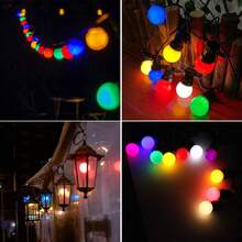 LUCASA Pack 10 Focos Led Mini Bombilla De Colores G45 Base E27 E26, Bombillas LED de colores, foco E27 pequeña, foco LED G45 de 1 W, morado, amarillo, verde, rojo, azul, para recámara, boda, Halloween, fiesta de Navidad, bar, decoración de estado de ánimo, paquete de - VERDE - Ver 6