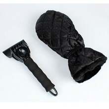 2件套汽车挡风玻璃刮冰手套防水雪铲刷，带保暖手套，无刮痕除雪工具，适用于汽车清洁 - 均碼 - 查看 7