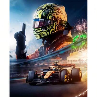 1 Set [30*40cm/11.8*15.7in] 5D Acrylic Diamond Painting Kit, F1 Racing Car Pattern, Suitable For Adult Beginners DIY Mosaic Diamond Painting, Full Drill Handmade Diamond Painting, Applicable For Living Room, Bedroom, Office Wall Decor, Also A Surprise Gift For Family And Friends, Frameless