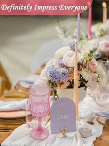 12/6件套复古压纹可重复使用葡萄酒杯，加厚香槟杯，果汁杯，适合派对、婚礼，可用洗碗机清洗，是公司聚会、户外婚礼、情人节、节日、返校季的理想之选。 - 彩色 - 查看 4