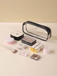 Portable Transparent Cosmetic Bag, Travel Toiletry Bag For Lipstick, Comb, Makeup, Brushes And Skincare Products, Makeup Bag, Cosmetic Pouch, Makeup Organizer,Pouch,Makeup Pouch,Travel Essential XAPG - 白色 - 查看 5