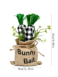 قطعتان - ديكورات قماشية لعيد الفصح، ديكورات جزر لعيد الفصح، ديكور ريفي للربيع مع كيس من الخيش، جزر زخرفية مع عشب اصطناعي للمنزل والحفلات والمكتب، طبق متعدد الطبقات لمركز الطاولة في عيد الفصح، هدايا، أعياد الميلاد، حفلات الزفاف - متعدد الألوان - مشاهدة 7