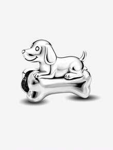 1颗925纯银泰迪熊吊坠珠，适合女士手链、手镯DIY饰品制作，精致饰品