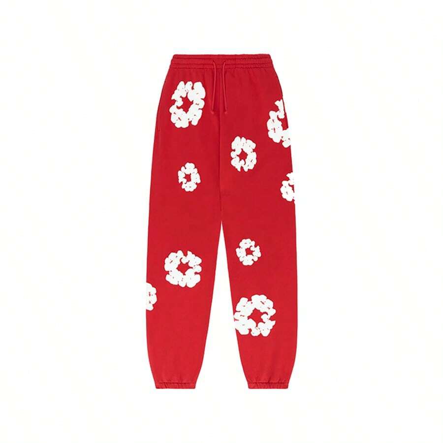 Denim Tears 'Sweatpants 'The Cotton Wreath' Pants Graphic And Drawstring For Unisex Adult - SOLE SERIOUSS, Women's Casual Drawstring With Modern Men Breathable Technology, Versatile Street Style Joggers Suitable For Streetwear, Casual Daily Wear, Weekend Outings, Music Festivals, Social Gatherings And More, Making It A Great Gift For Boyfriends Or Husbands.Sweatpants Sweats Wide For Men Sweat Pants Baggy Sweatpants - 查看 1
