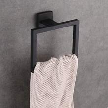OBOVAY 1 pieza Accesorio de almacenamiento colgante de tubo cuadrado reforzado para baño, Toallero de acero inoxidable, Portarrollos de papel higiénico, Ganchos para baño, Toallero, Accesorios de baño, Herramientas de baño - Multicolor - Ver 3