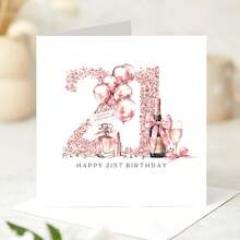 Fun Birthday Cards, 21st Birthday Cards, For Daughters, Granddaughters, Sisters, Nieces, Friends, Best Friends, 21st Birthday Gifts, Unique Party Gifts - Multicolor - View 4