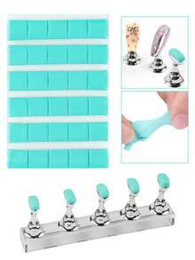 30 件全新指甲粘合剂粘土可重复使用粘性凝胶用于美甲练习架展示架假指甲修甲工具、美甲用品、美甲工具、美甲工具、返校、指甲、按压指甲的美甲工具 - 綠色 - 查看 2