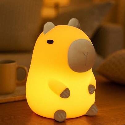 Cute Capybara Night Light, Buffalo Night Light, Soft & Adorable LED Lamp, Mexican Axolotl Night Light, Novelty Animal Night Light, Suitable For Desk, Dorm, Bedroom, Back To School Decor, Birthday & Christmas Gift, Decoration, Sleep Companion, Valentine's Day Gift
