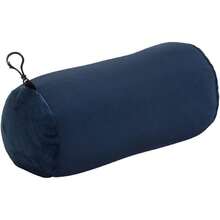 Microbead Bolster Tube Travel Pillow - Compact Neck Roll Pillow Airplane, Car, Or Home - Soft Lumbar Support Pillow - Pink - Navy + Adult (Single Pack) - View 2