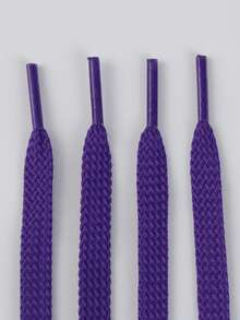 1 Pair Thick Woven Solid Color Basic Polyester (Polyester) Shoelaces, All-Season Outdoor Casual Shoes Replacement Accessories Rope - Multicolor - View 11