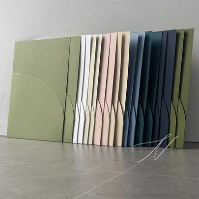 NIEWSPECIAL 10 יחידות מעטפות הזמנה לחתונה בסגנון כיס, מעטפות הזמנה פשוטות לאירוסין, יום הולדת 15, טבילה וכו', הזמנה 5*7 אינץ', כרטיסי הזמנה DIY, כיסים הניתנים להתאמה אישית