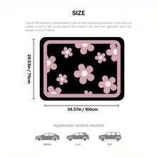 4pcs Car Floor Mats, Featuring Cute Pink Floral Design, Durable Polyester Material, Easy To Clean, Dust-Proof, Front And Rear Mats, For Complete Vehicle Interior Protection, Car Carpet, Auto Accessories, Car Interior - one-size - View 11