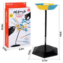 Stacking Game - Gravity Action Balance Stacking Toy, Interactive Parent-Child Intellectual Focus Party Board Game - Blue and White - View 7