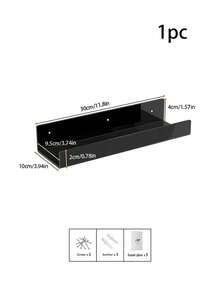 Acrylic Floating Shelves - 2 Packs Wall-Mounted Organizer, Bathroom Organizer, Kids Floating Bookshelf For Bathroom, Bedroom, Or Kitchen - Easily Installs With Adhesive (No Drilling Required) Or Screws (Drilling Required) - Modern Shelving - Multicolor - View 19