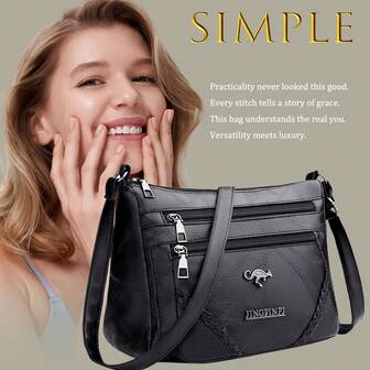 New Design Mom Bag For Middle-Aged And Senior Women: Stylish One Shoulder Large Capacity Multi-Functional Crossbody Bag, Commute & Casual Vacation Bag For Women