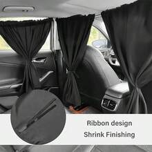 Car Privacy Curtains Set Car Air Conditioning Divider Curtain For Front And Rear Seats & Side Windows UV Protection Sun Shade Isolation Privacy Curtain Car Divider Curtain - Black - View 8