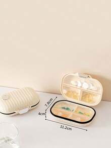2pcs/1pc Portable Weekly Pill Box, Compartment Medication Storage Container With Lid, Waterproof Sealed Medicine Organizer - Multicolor - View 15